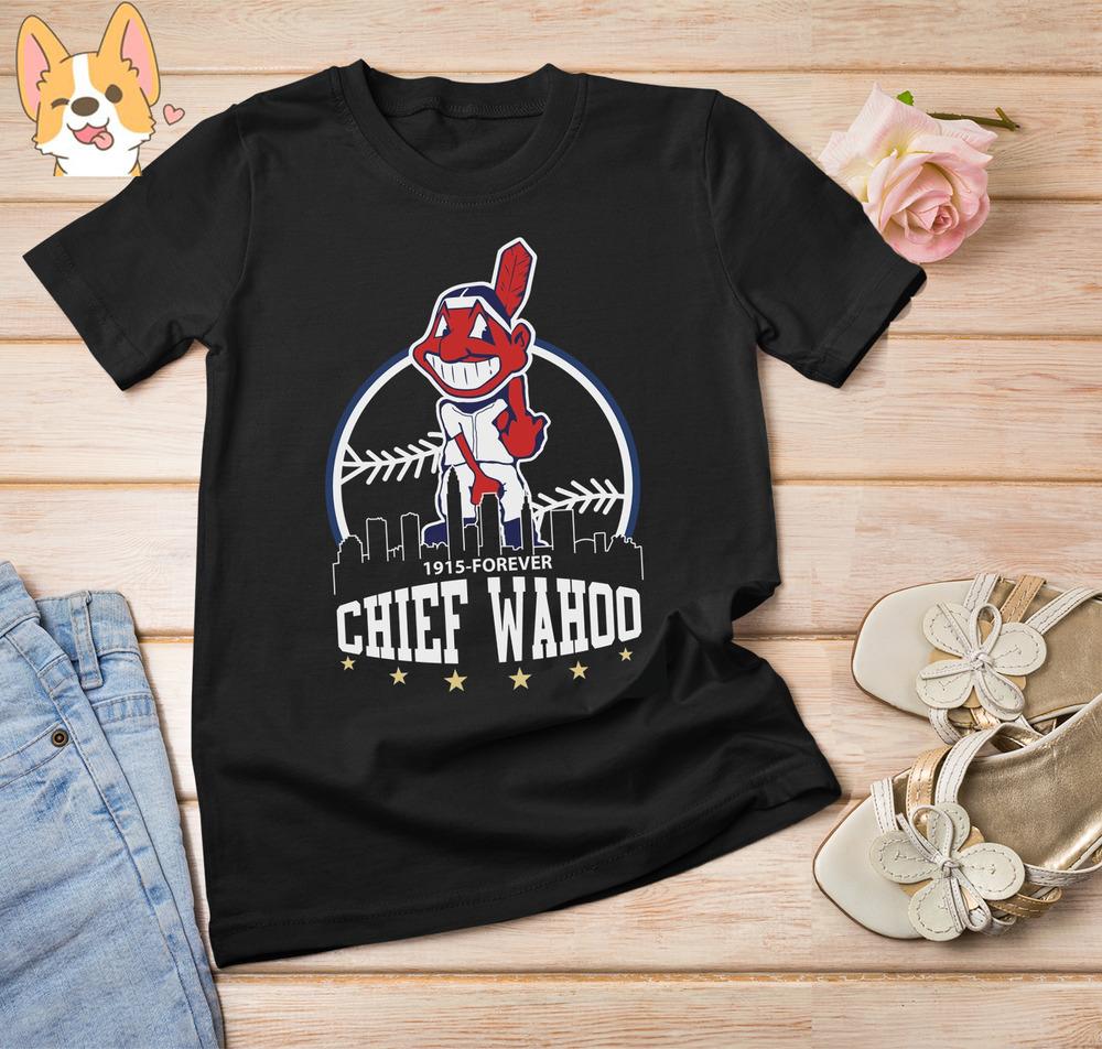 New cleveland indians Wahooo S-2345XL Gift Black unisex Shirt Unisex T-Shirt S