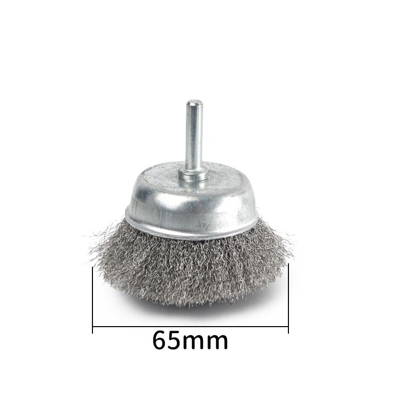 6mm Handle Stainless Steel Wire Brush Bowl for Rust, Stain, Paint, Burr Removal & Polishing