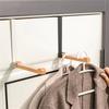 Home Rear Door Hook Foldable Kitchen Bathroom Accessories Portable Wooden Hook Clothes Bag Storage Rack Organization