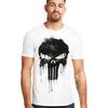 The Punisher Mens T-shirt Skull White S-XXL Marvel Official