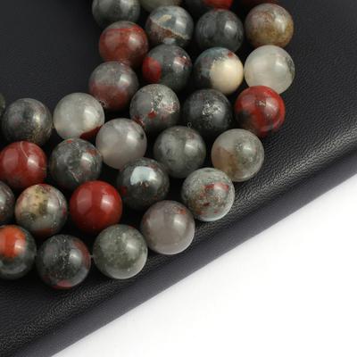 Isoaltion Beads Natural Afrian Blood Stone Round Beads For Jewelry Making DIY Necklace Earrings Bracelet Accessory