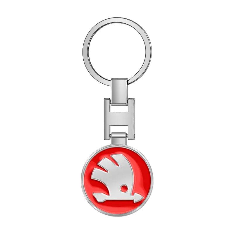 

Car Keychain Car Emblem Gift with Key Ring Auto Accessories for Skoda SCALA Superb Octavia 2 3 A4 A5 Fabia Kamiq Kapoq Kodiaq Rapid красный