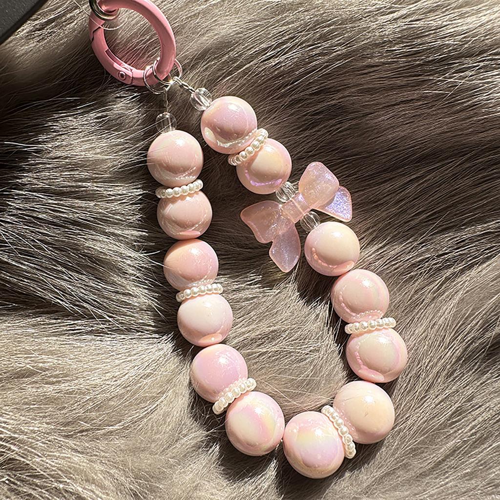 Cute Kawaii Mini Candy Color Bow Keychain Cartoon Colorful Phone Anti Loss Lanyard Backpack Pendant Decoration Gifts