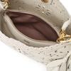 Daks Ivory Leather Flower Punching Shoulder Bag   Dcba6e587iv
