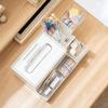 Plastic Rectangular Tissue Holder Large Capacity with Mobile Phone Stand Tissue Box Non-slip Stationery Holder for Home