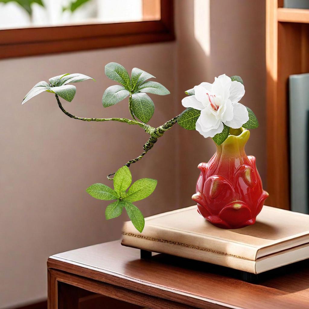 Fruit Shaped Ceramic Flower Vase Propagation Vase Bunch Storage Entryway Desktop Planter Living Room Ornament Minimalist
