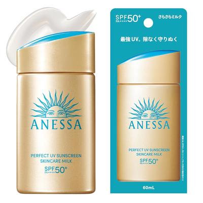 Anessa Perfect UV Skin Care Milk NA 60mL SPF50+ PA++++ Sunscreen Face Body Makeup Base Waterproof