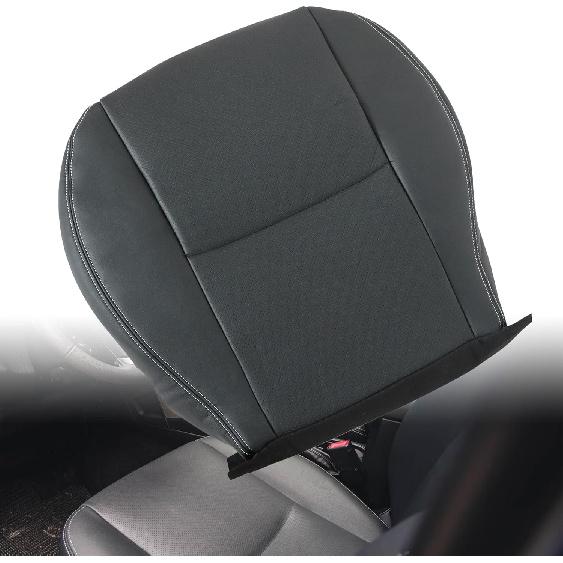 GXARTS Front Driver Side Bottom Perforated Leather Seat Cover Black Replacement Compatible with Subaru Forester 2014 2015 2016