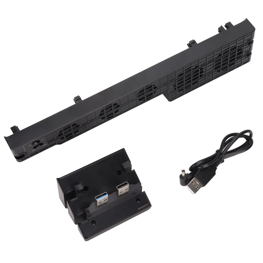 Game Cooling Fan 5 Fan Automatic External Gaming Console USB Cooler with HUB for PS4 Pro