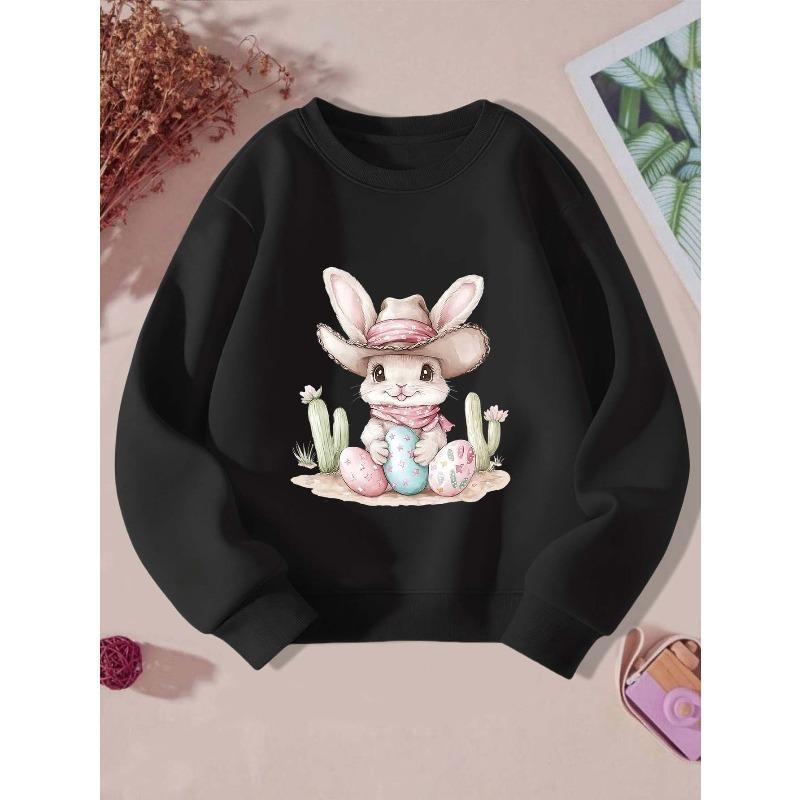 European sizes Kids' Crew Neck Sweatshirt | Comfortable and Casual, Perfect for Fall/Winter, Random Print, Suitable for Outdoor and Home Wear