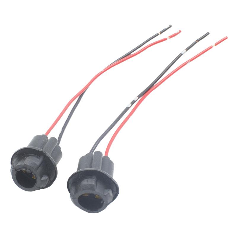 2x 501 T10 W5W Automobile Small LED Light Bulb Plug Wedge Hard Adaptor Socket Connector Car Lamp Holder Adapters Base