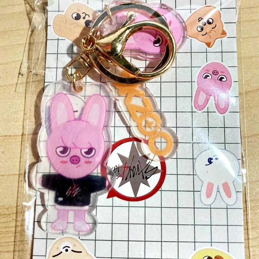 Skzoo Kpop Sk Figures Stray Cartoon Double Sided Printing Transparent Acrylic Keychain Jewelry Fan Collection Gift Z Carry Mini Lightweight Portable