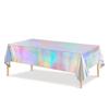 Purple Laser Tablecloth Glitter Birthday Decoration Wedding Party Pink Aluminum Film Large Tablecover Baby Shower Party Supplies 5