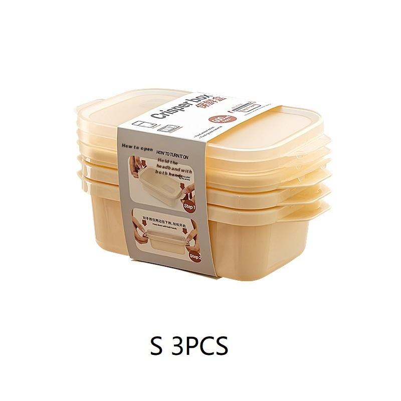 1/3 Pcs Refrigerator Food Sealed Crisper Containers Fresh Fruit Vegetables Steak Meat Storage Box Organizer Kitchen Accessories