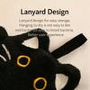2Pcs And 1-Piece Wall-Mounted Black Cat Hand Towel, Kitchen Heat-Resistant Mat, Thickened Absorbent Coral Fleece Cleaning Cloth And Hand Towel