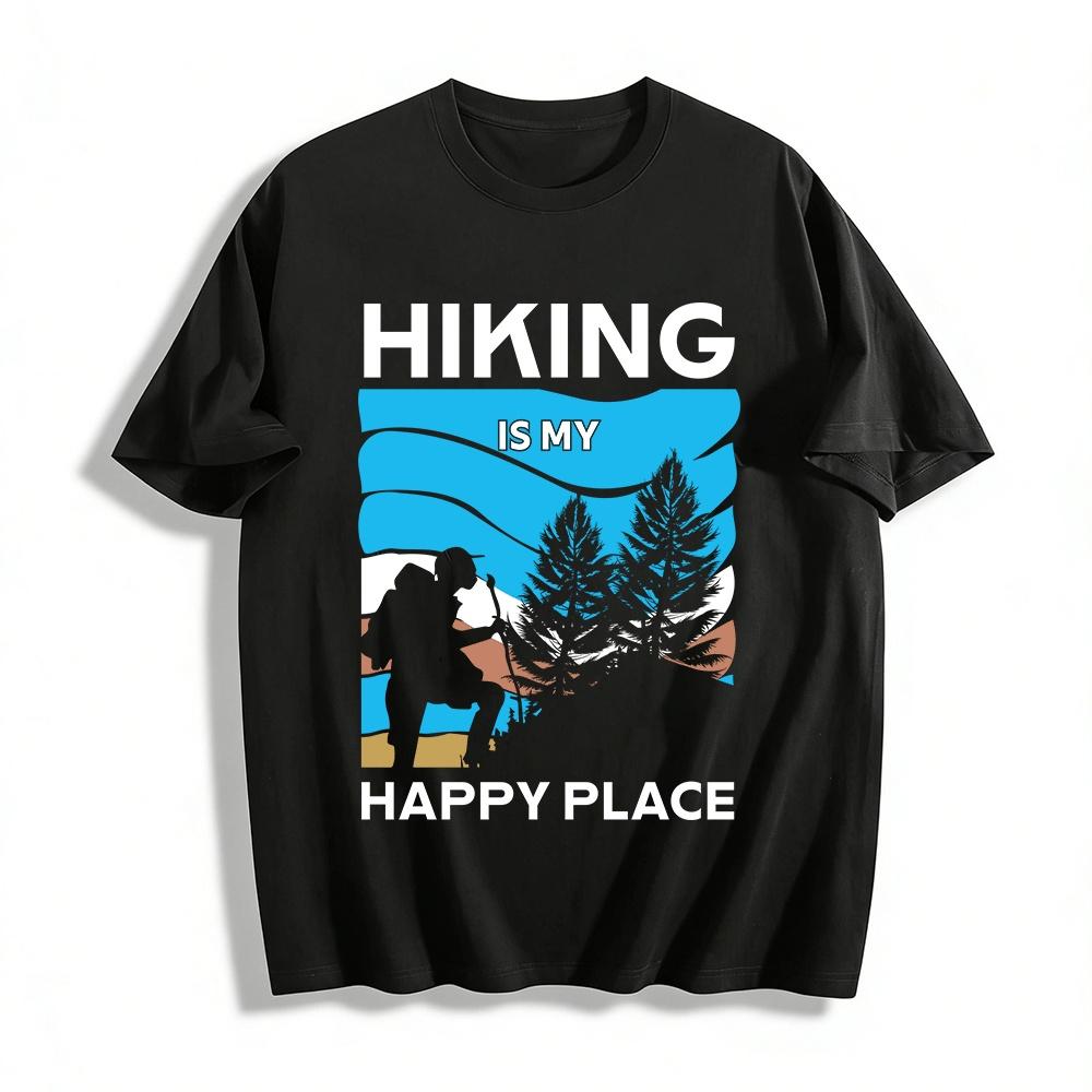 

Outdoor Mountain Forest Themed Printed Casual Top Pure cotton T-shirt XXS