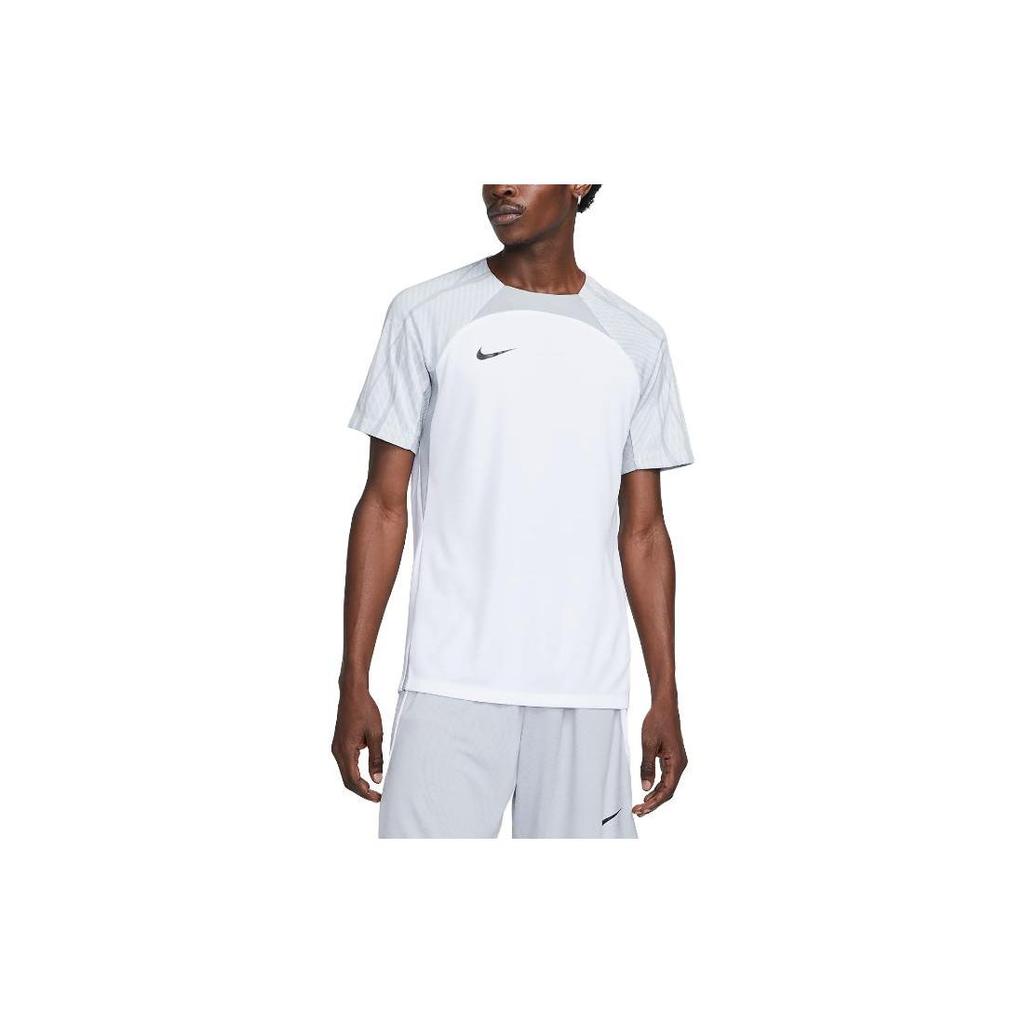 Nike Dri-Fit Strike Solid Crew Neck Short Sleeve T-Shirt Men Silver DV9238-100