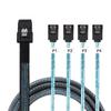 Mini SAS 36P SFF-8087 To 4 SATA 7 Pin HDD Hard Disk Internal Cable 90 Degrees Target Hard Disk Data Cable Durable