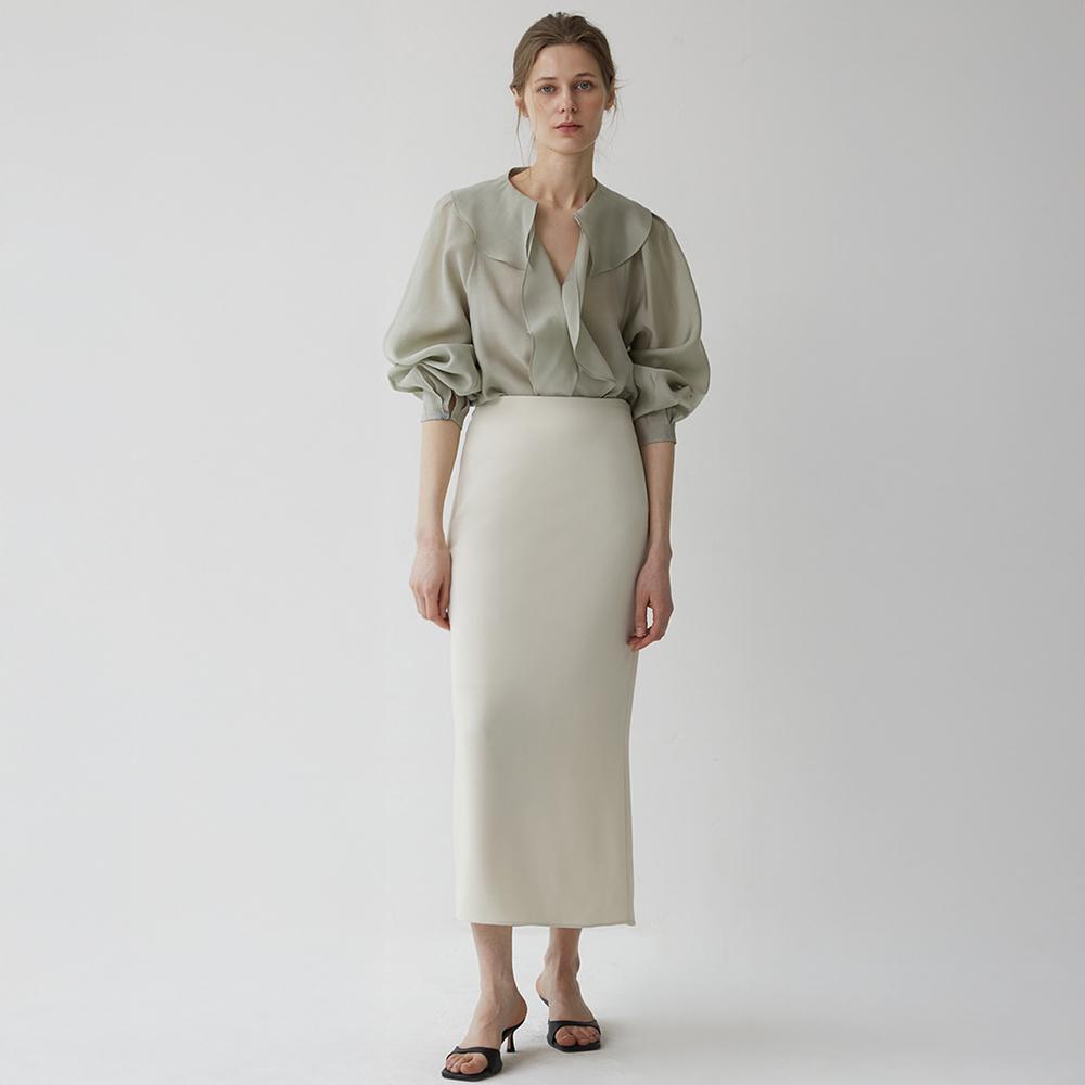 Mommet Noah Slit Maxi Skirt Cream