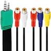 3,5-mm-Stecker 2,5-mm-Stecker auf 5 Cinch-Buchsenstecker Videoadapterkabel Kompatibel für BN39-01154 LED-LCD-TV-Videokabel