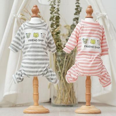 Pet Pajamas Spring And Summer Thin Striped Clothes Small Dog Pet Clothing