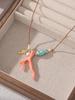 Charm Ocean Imitation Coral Glass Fish Pendant Rope Necklace Women's Vacation Party Accessories