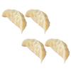 4Pcs Lifelike PVC Dumpling Models Realistic Food Decor for Restaurant Display Kitchen Ornament Photography Prop Simulation