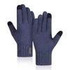 Herren Strickhandschuhe Winter Winddicht Reiten Touchscreen Handschuhe Kamel Fleece Warm Studentenhandschuhe