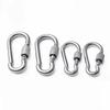 1-2pcs 304 Stainless Steel Spring Snap Multifunctional Carabiner Quick Link Lock Hook With Screw Nut M4 M5 M6 M7 M8 M9 M10