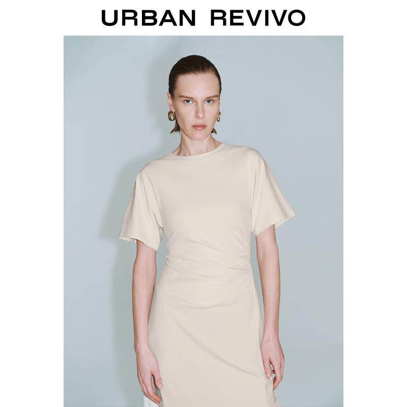 

UR 2024 Summer Pleated Waist Mid-length Dress S