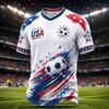 Boys and Girls Loose Fit Casual Soccer Print T-Shirt for Everyday Wear
