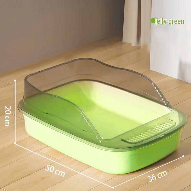 Extra Large Odor-Reducing Semi-Enclosed Anti-Splash Cat Litter Box