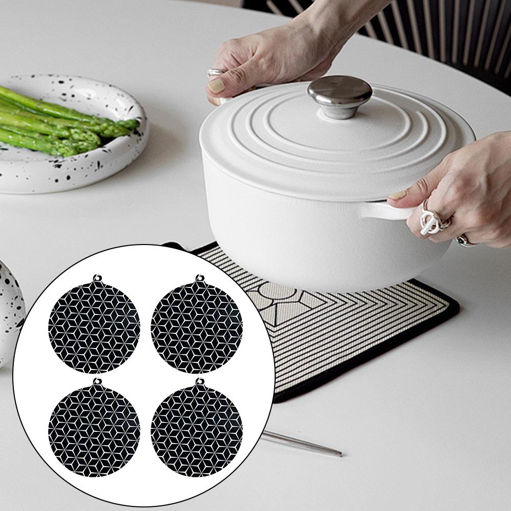 Silicone Induction Hob Protector Mat Set of 4 for Kitchen Cooktop Care