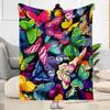 1pc Colorful Butterflies Flowers Blanket Soft and Warm for Sofa Office Camping Travel Livingroom Great Gift for Friends and Family Comfortable