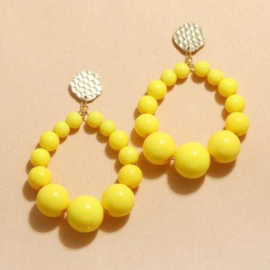 Boucles d'oreilles pendantes sauvages Couleurs vibrantes Décoratives non allergiques