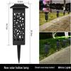 Solar Hollow Pattern LED Garden Pathway Lights with Light Control