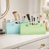 Borsa Cosmetica Portatile in Silicone Monocolore Grande Capacità Impermeabile Custodia per Pennelli da Trucco Antipolvere