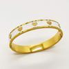 Yupsk New Stainless Steel Metal Oil Heart Bracelets for Women Fashion Brand Jewelry Elegant Bangles Accessories Gift