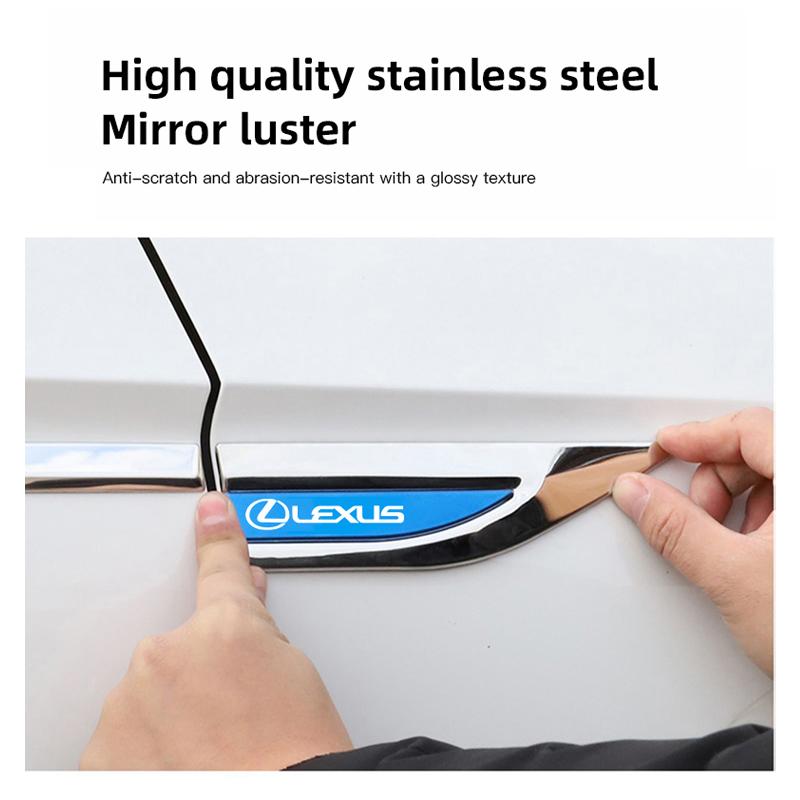 2Pcs Metal Stickers Car Body Decoration Stickers For Lexus F SPORT Plug-in Hybrid ES UX 300e GS GX IS LS LX LBX NX RX 350h 450h