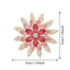 Jewelry Rotating Snowflake Brooch Rhinestone Floral Badge Vintage Flower Lapel Pin  Gift