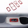 Red Carbon Window Lift Switch Button Trim Sticker for Honda Pilot 2003-2008