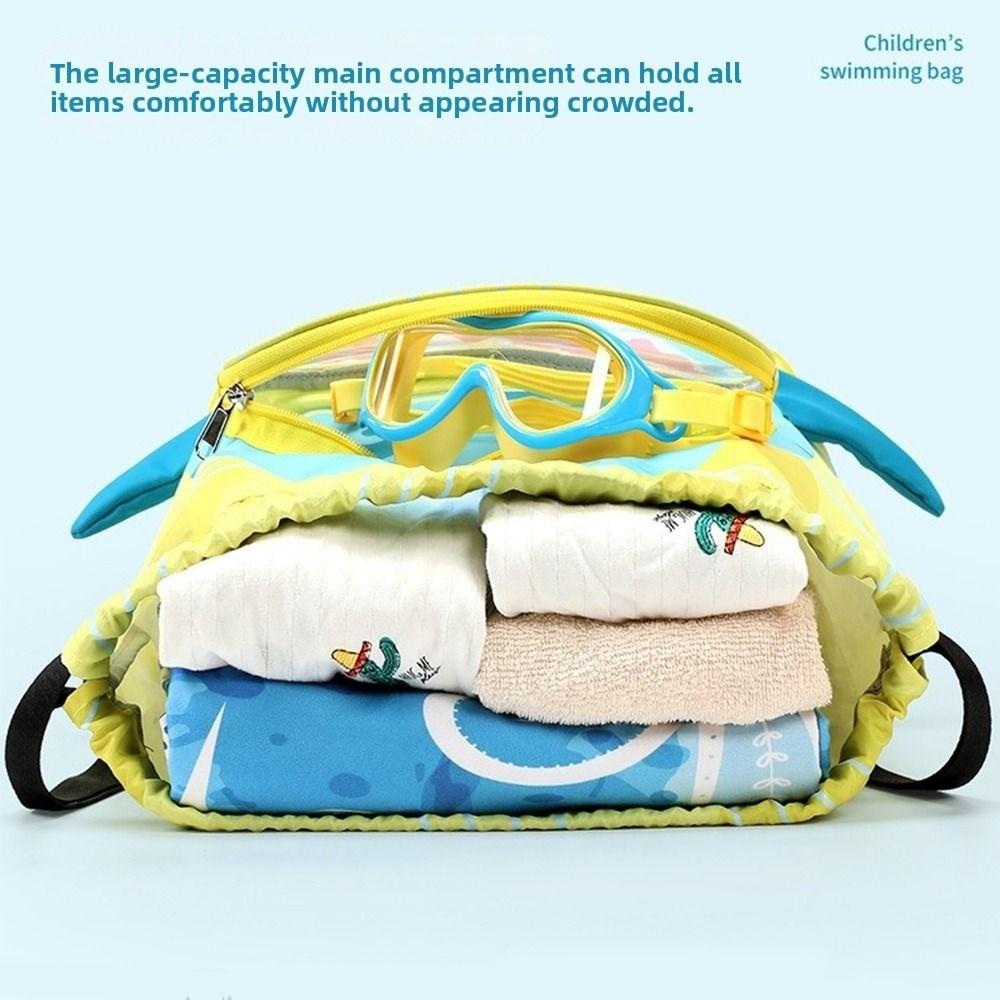 Oxford Cloth Wet Dry Bag Portable Beach Backpack Shark Drawstring Swimming Bag Men Women