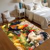 Bauernhof Hahn Hen Teppich Rutschfeste Waschbare Matte für Schlafzimmer Küche Rustikales Wohnaccessoire Ästhetisches Landhaus