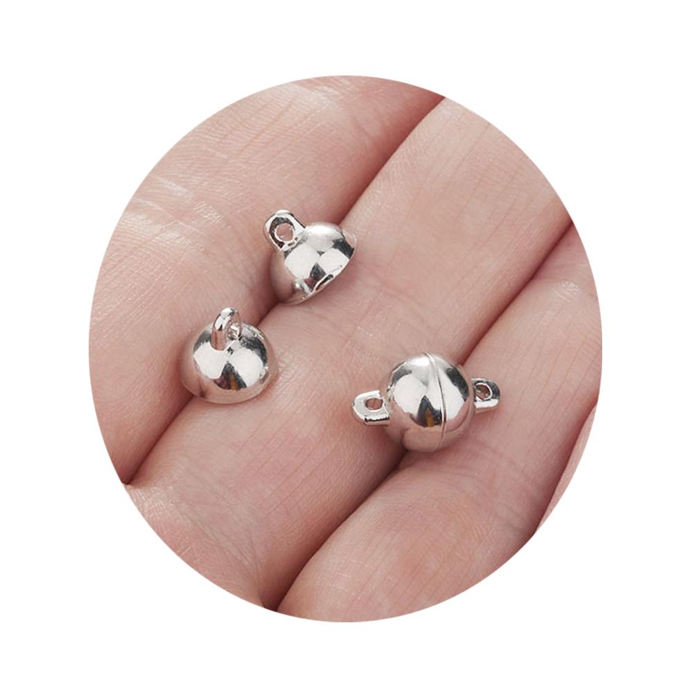 Round Ball Clasp 8mm Colorful Alloy Couple Attraction Ball Clasps for Jewelry Bracelet Clasp Buckle