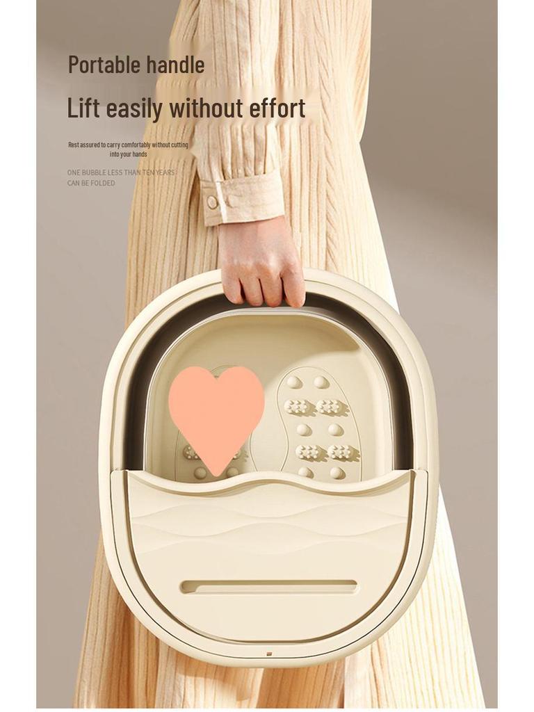 Foldable Thickened Foot Soak & Massage Basin for Home Use