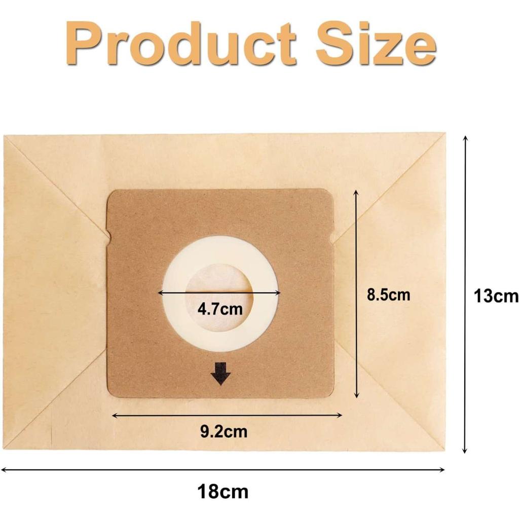 Vacuum Cleaner Bags for Rowenta ZR003901, Compacteo Ergo / Compacteo Accessimo / City Space / Mini Space, Rowenta Compacteo RO 1