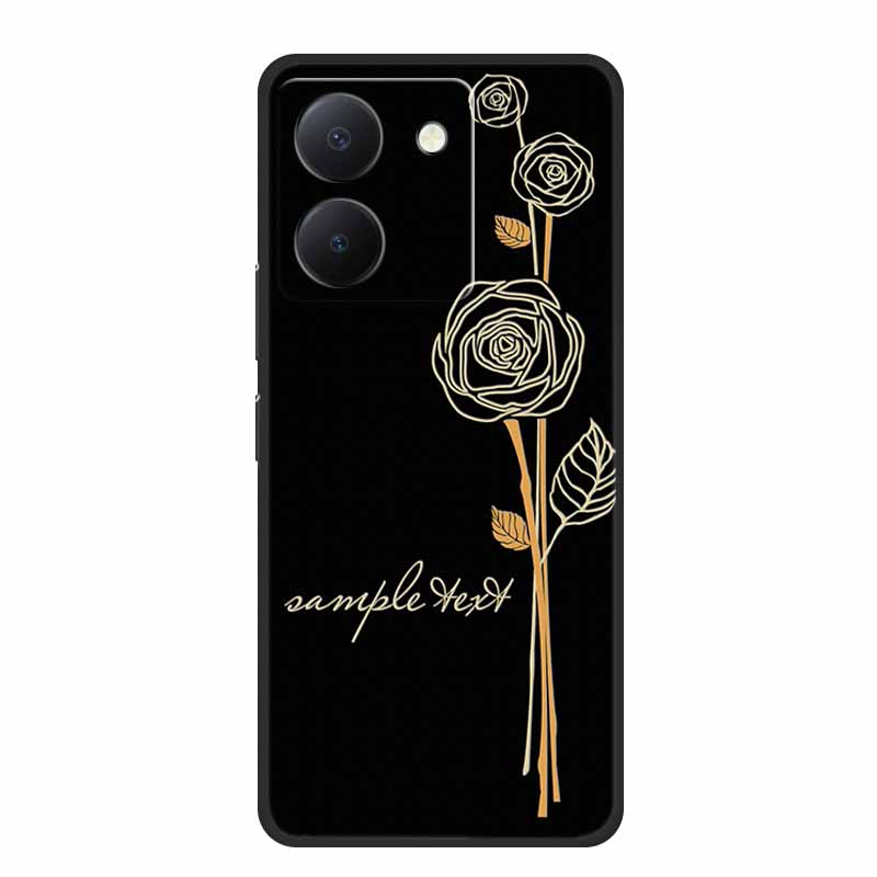 3D Emboss Case For Vivo Y27s Phone Case Relief Black Silicone Soft Back Cover Coque Funda For Vivo Y27s Case Y 27 s Capas 6.64"