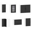 11 Piece Kitchen Cabinet Set Kalmar Black Wood Based Panel