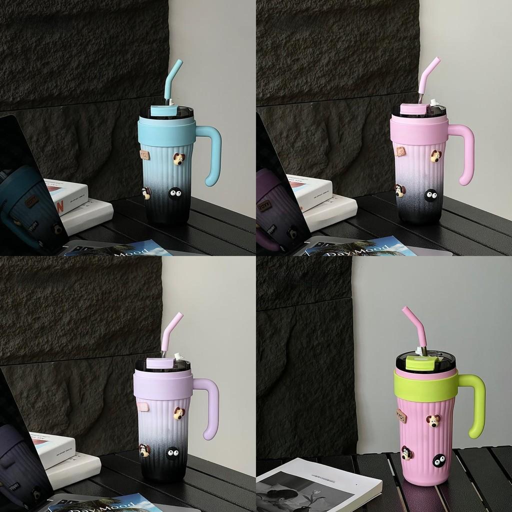 Tragbare Wasserflasche mit Griff Edelstahl Isolierter Reisebecher für Büro- und Außengebrauch