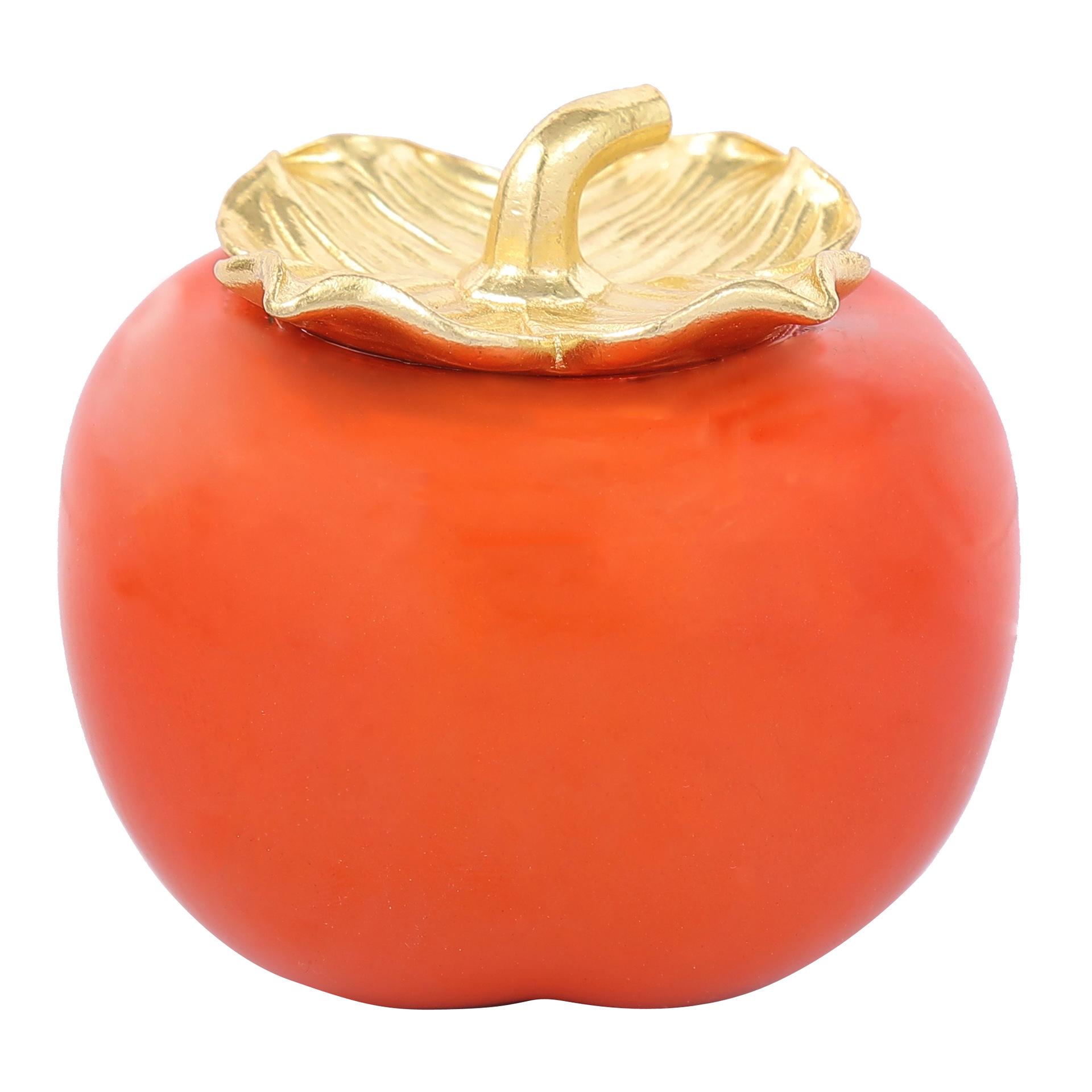 Persimmon Copper Ornament: Ruyi Red Cultural Handicraft